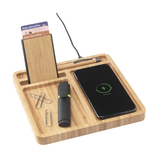 Organizer with wireless charging