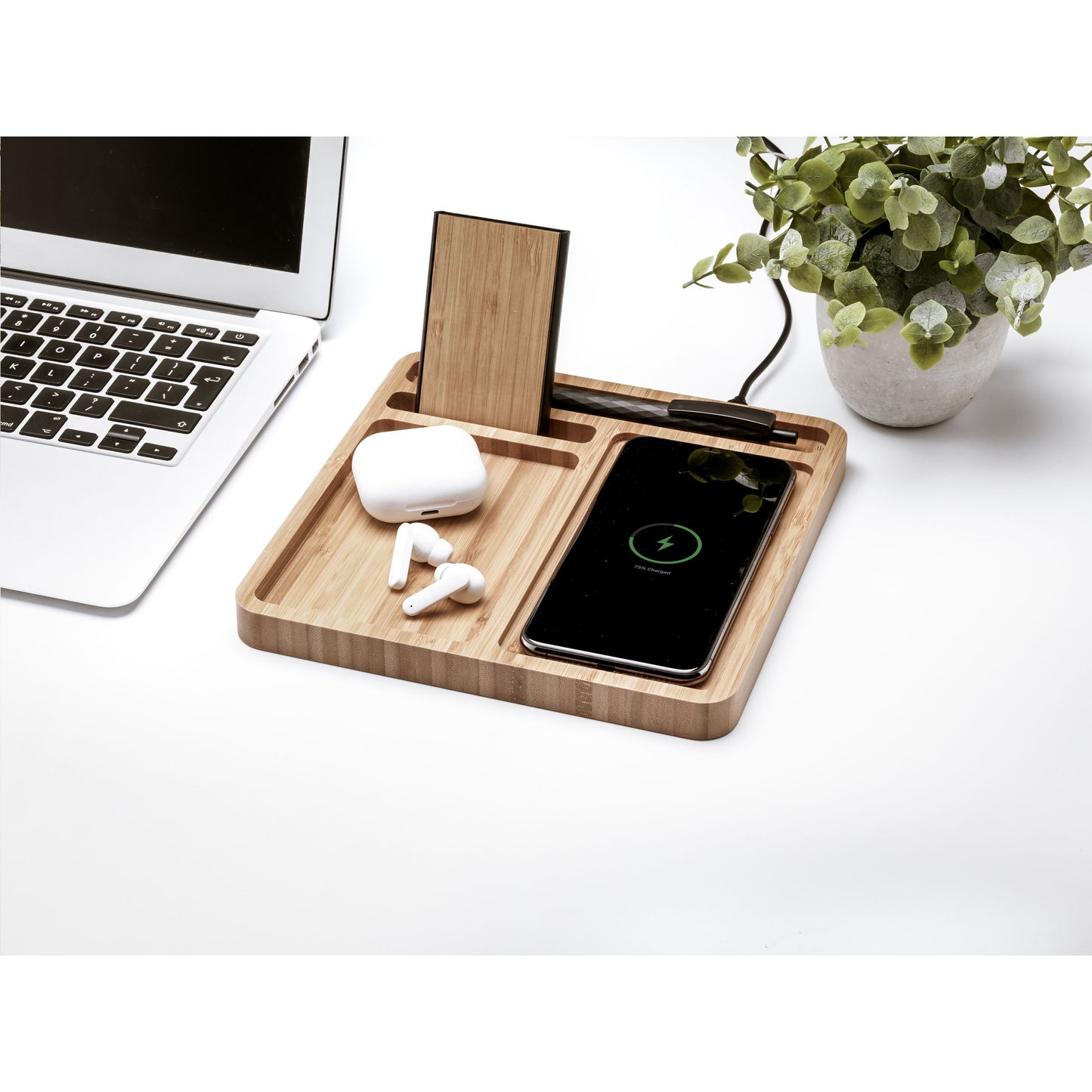 Organizer with wireless charging