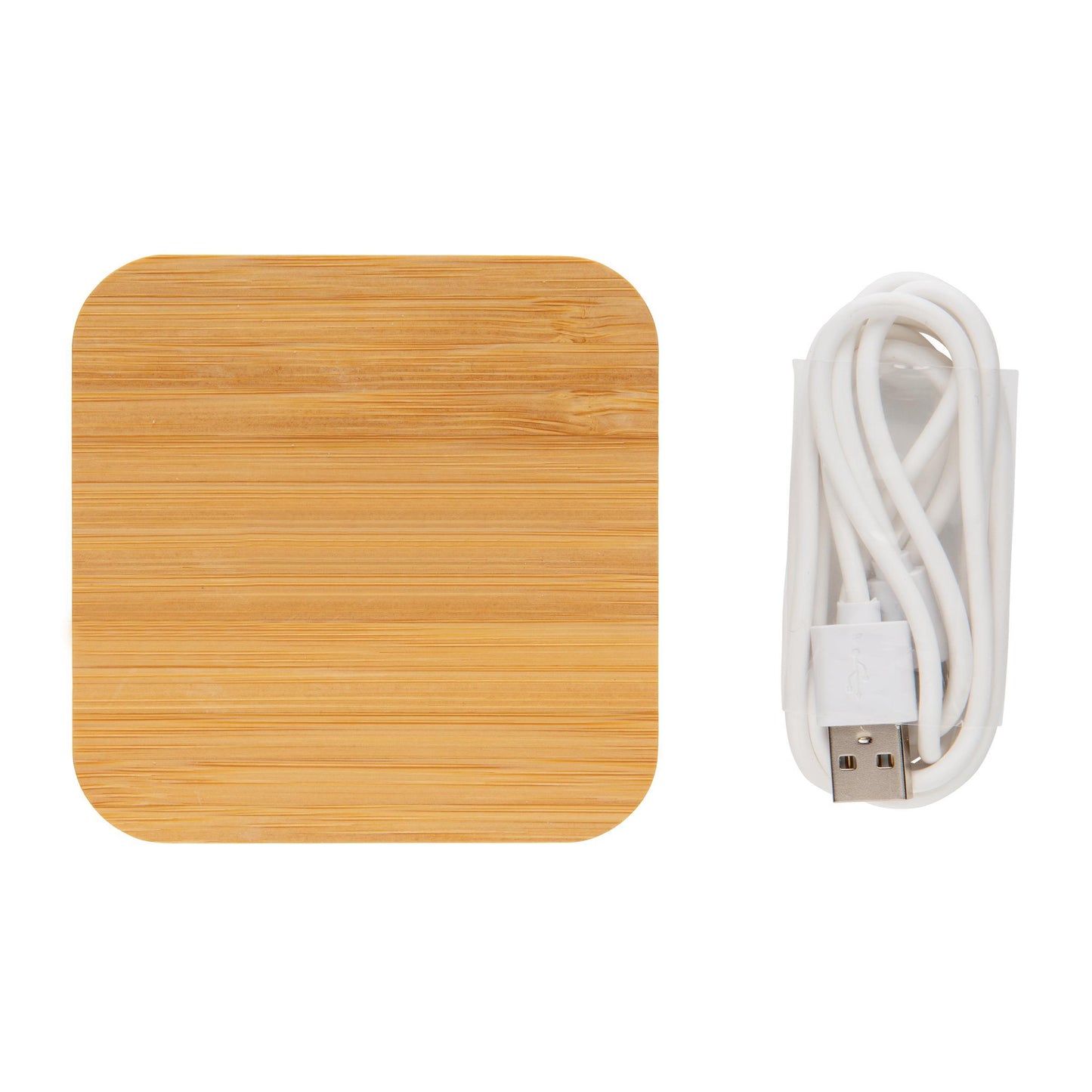 Bamboo 5W wierless charger with USB