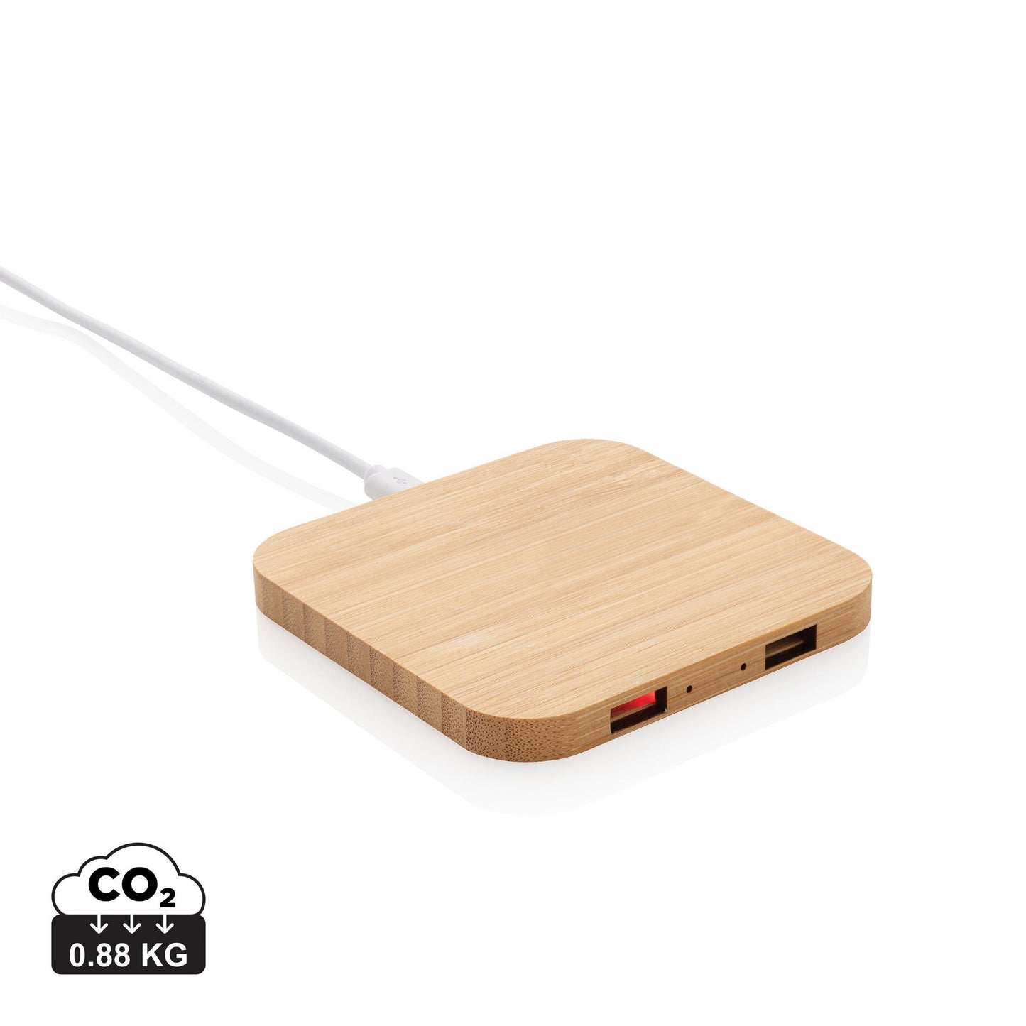 Bamboo 5W wierless charger with USB