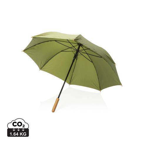 27'' Impact AWARE™ rPET 190T bamboo umbrella