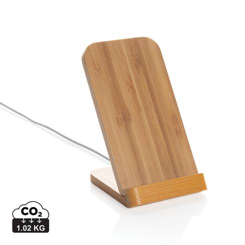 certified bamboo 5W wireless charging stand